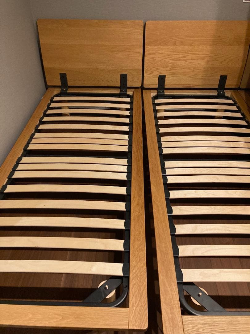 【Roy&Bell①】無印良品 シングルベッドフレーム ヘッドボード付き