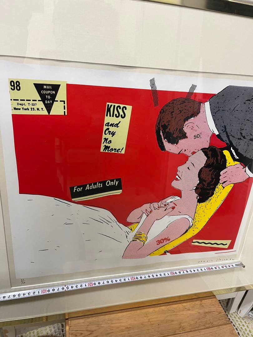 送料込み　Romain Slocombe シルクスクリーン　サイン　シリアル　額