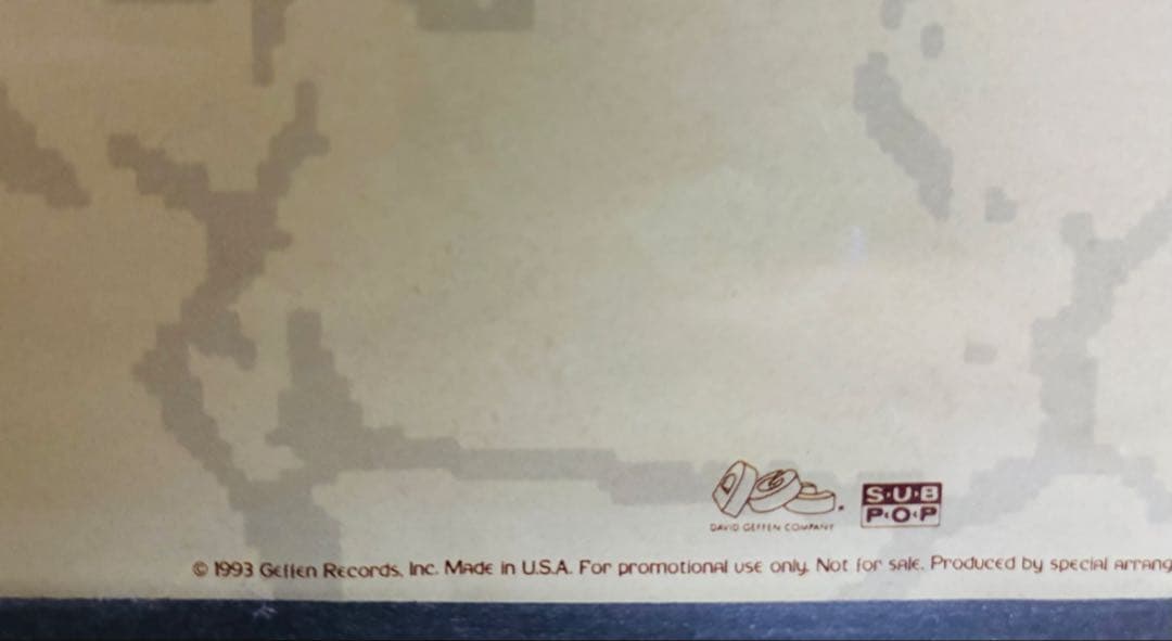 90s ニルヴァーナ IN UTERO プロモーション ポスター　1993年