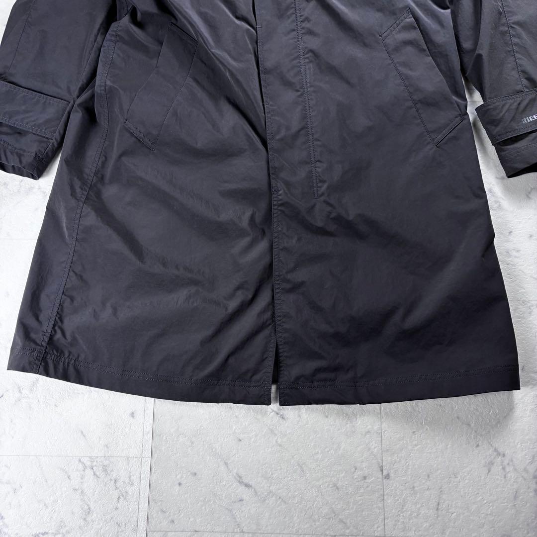 美品 ブリーフィング ウィルラウンジ パッカブルコート ステンカラー グレー L