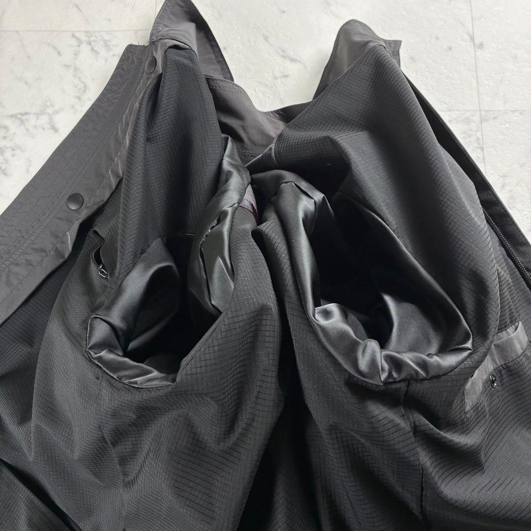 美品 ブリーフィング ウィルラウンジ パッカブルコート ステンカラー グレー L