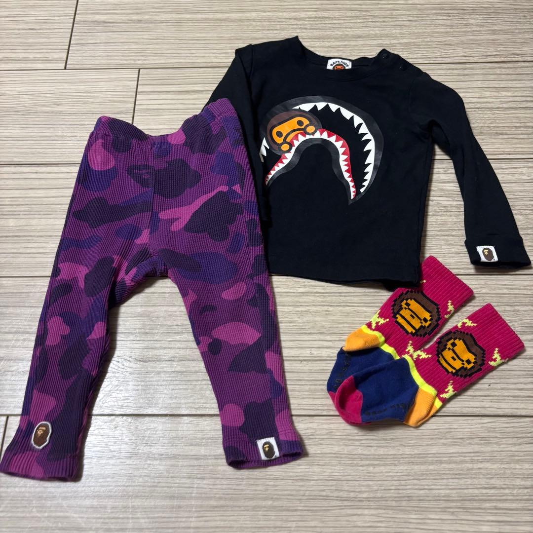 アベイジングエイプ Tシャツ・迷彩レギンス・靴下セット