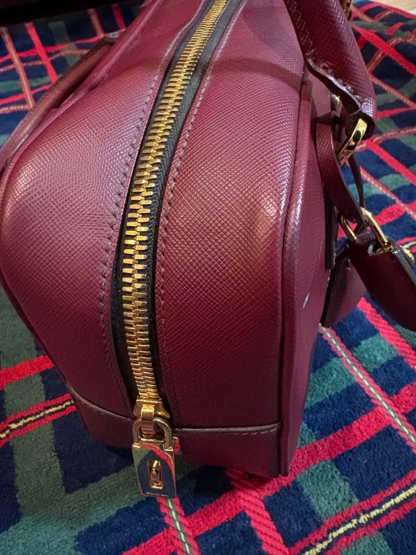 極美品☆　プラダ　ハンドバッグ　サフィアーノ　ラクス　ボストン