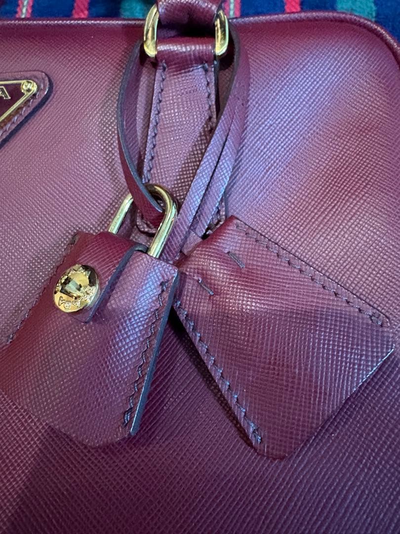 極美品☆　プラダ　ハンドバッグ　サフィアーノ　ラクス　ボストン