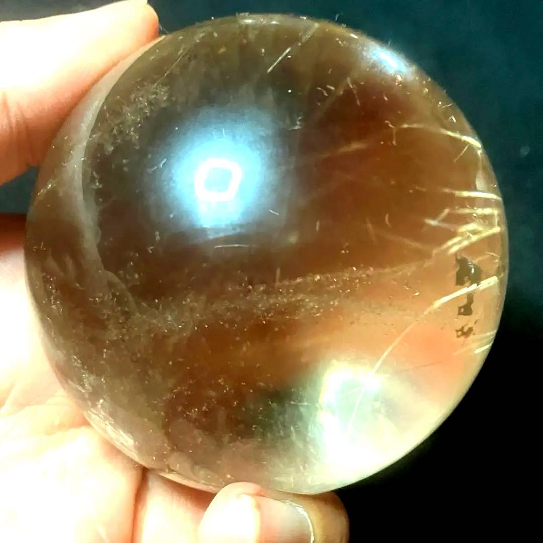 超大玉　70mm ゴールドルチルクォーツ　金針水晶　パワーストーン