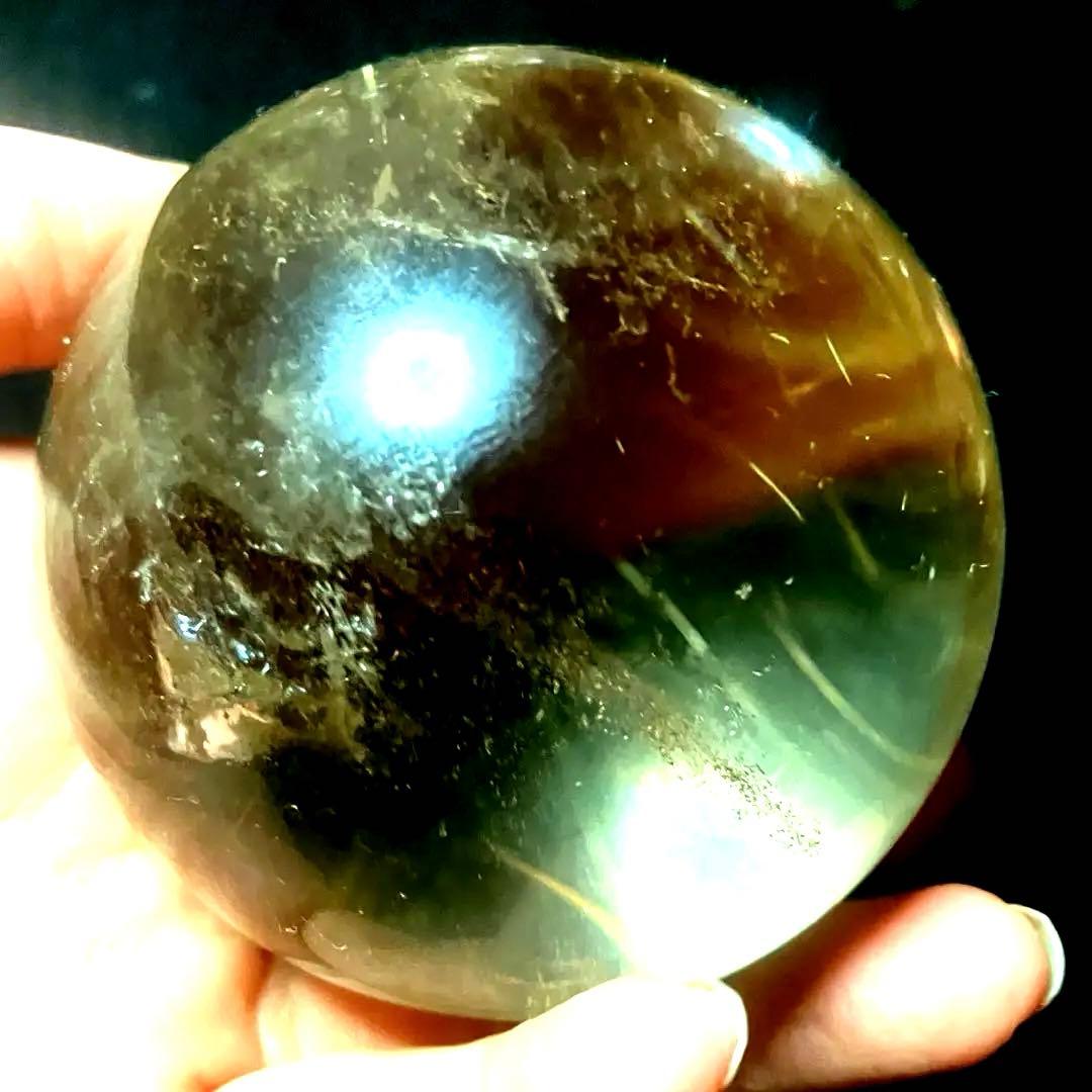 超大玉　70mm ゴールドルチルクォーツ　金針水晶　パワーストーン