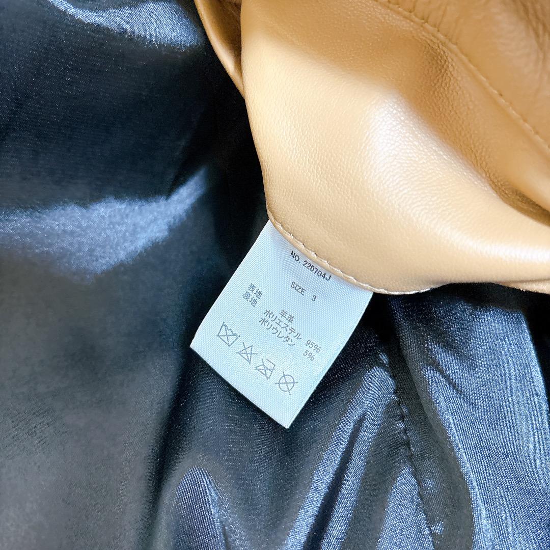 ジャックローズ シングル ライダースジャケット 羊革 ラムレザー 本革 キャメル