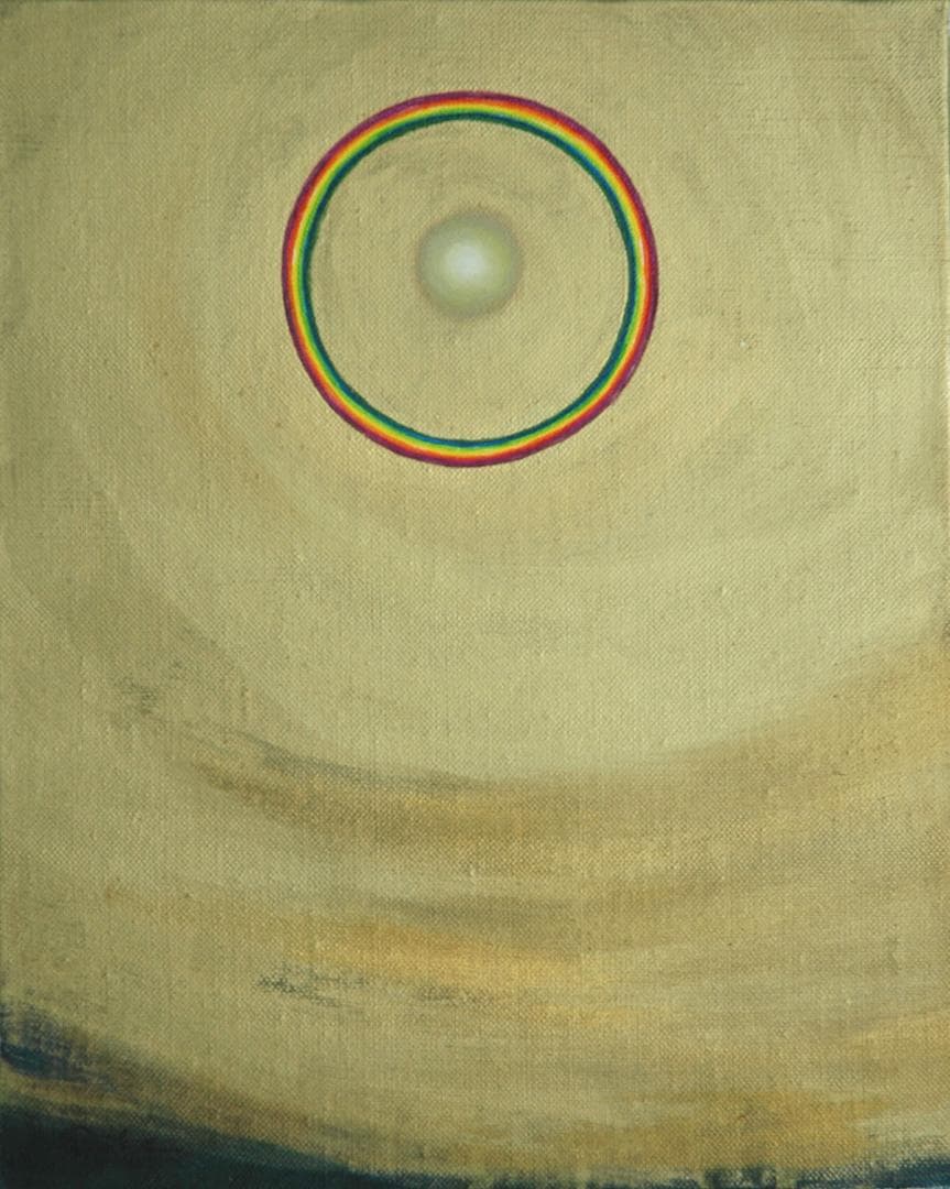 油絵 菅家令子 絵 絵画インテリア額付(白) F3-G92023 風景 希望 祈