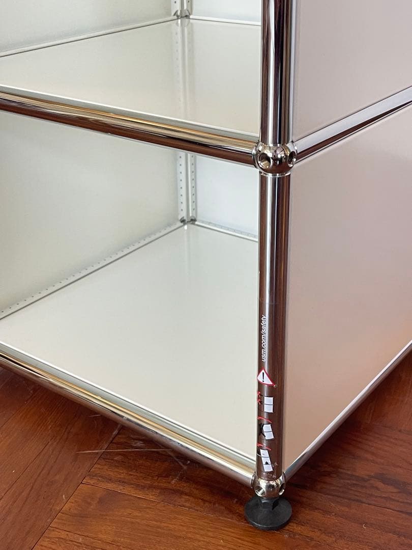 USM ハラー 1列 3段 ドロップダウンドア キャビネット ピュアホワイト