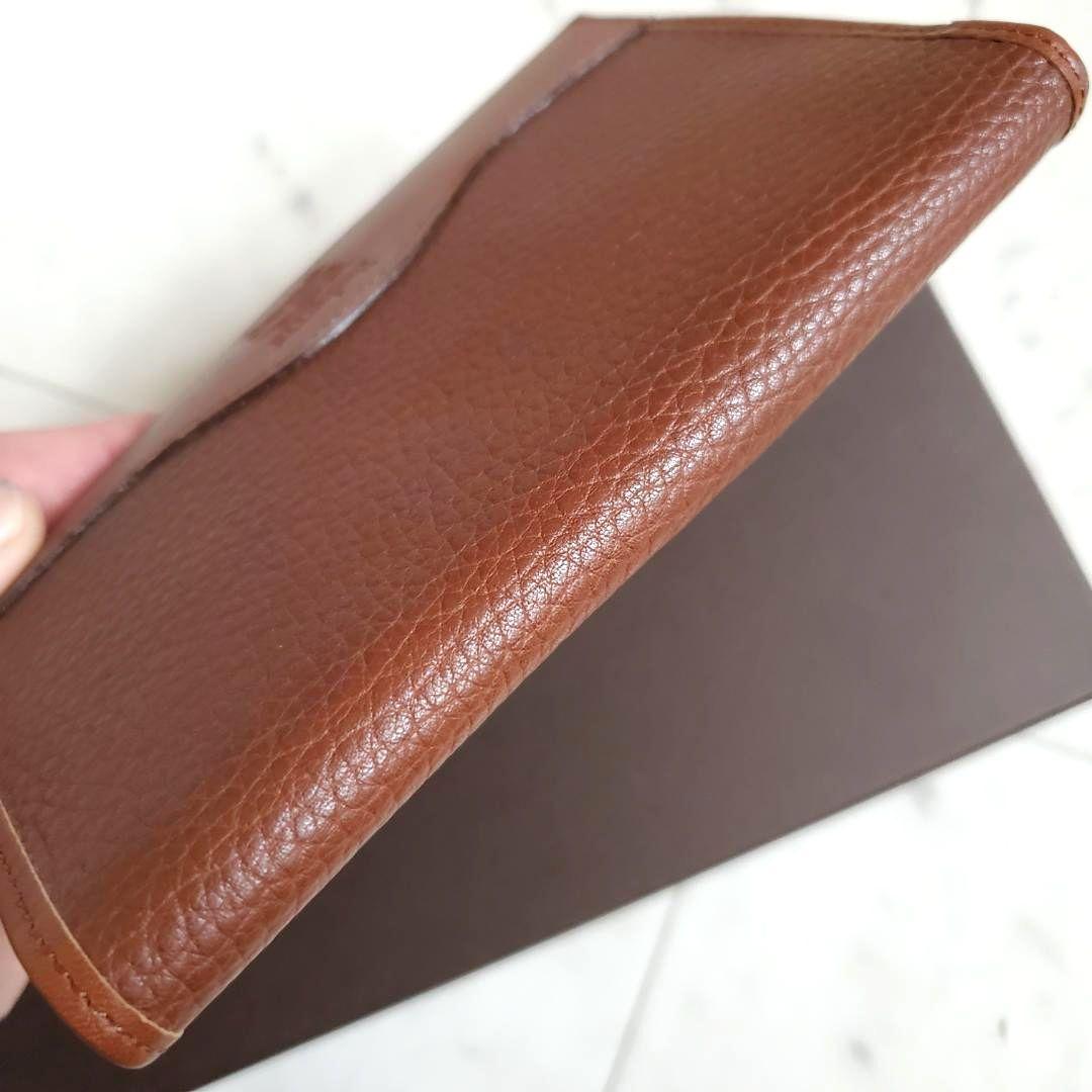 バーバリー BURBERRY 折り財布 ミドル がま口 極美品 レザー ブラウン