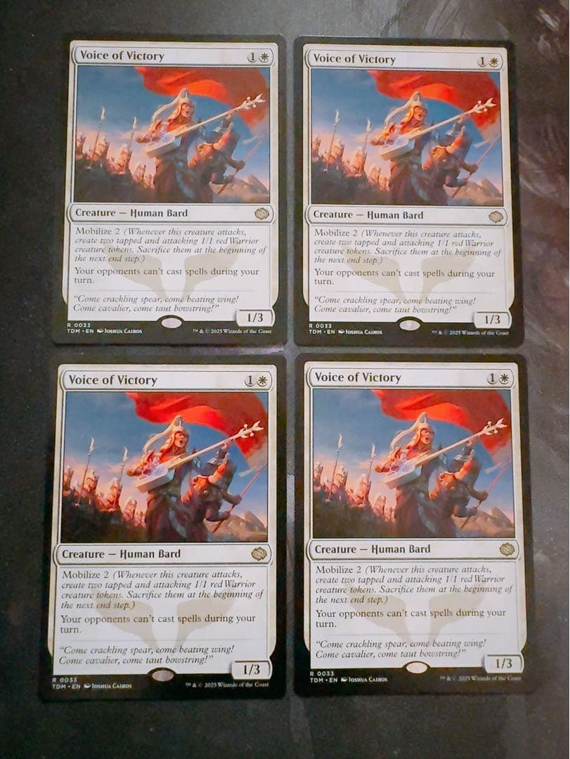 勝利の楽士　英語　4枚セット