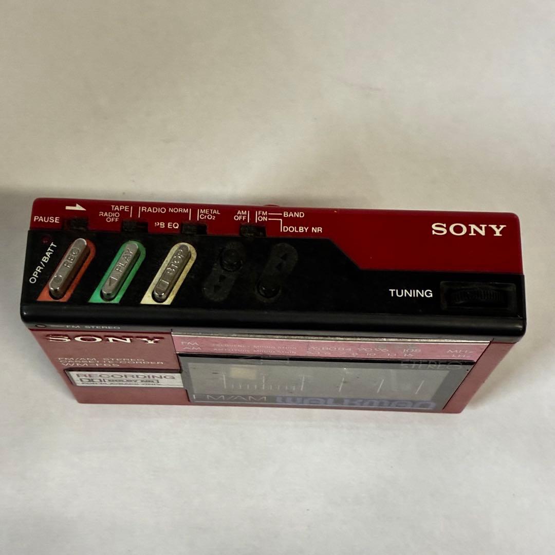 SONY WM-F65 ウォークマン 本体 赤色 レトロ 現状品