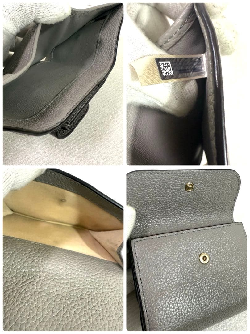 美品　クロエ 三つ折り財布　スモールトリフォールド　 アルファベット　グレー