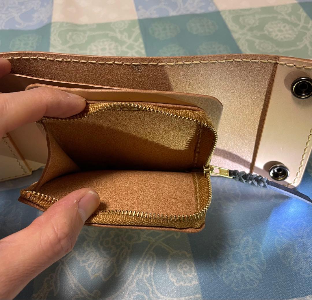 トラッカーウォレット　part5 ミドルサイズ　ミドルウォレット　黒　本革