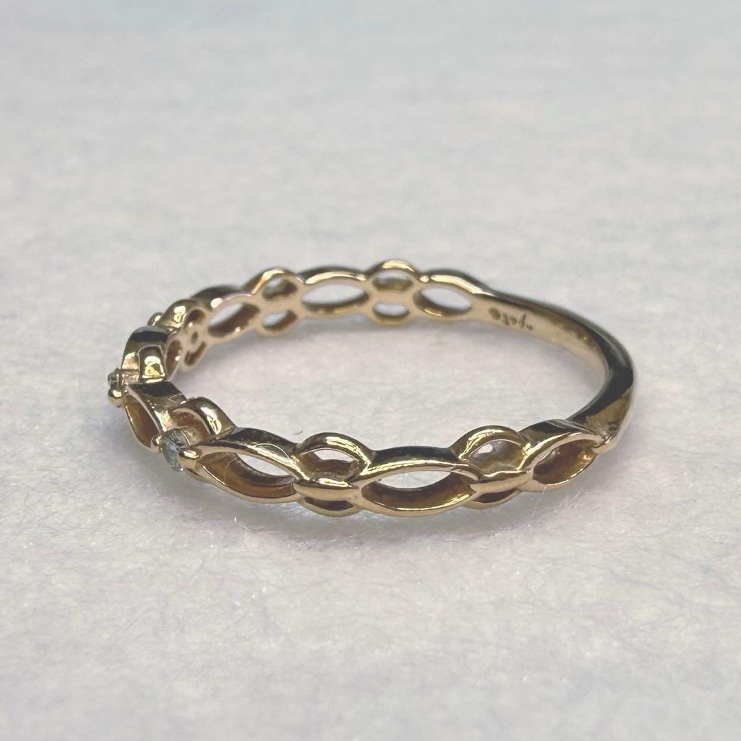 美品 agete アガット 指輪 5号 K10 ピンキー　リング