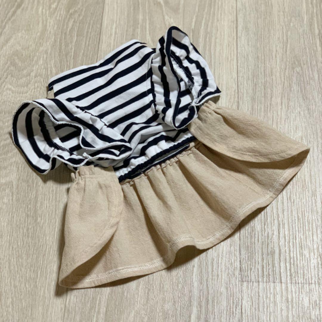 犬服⭐︎ハンドメイド♡ボーダーワンピース