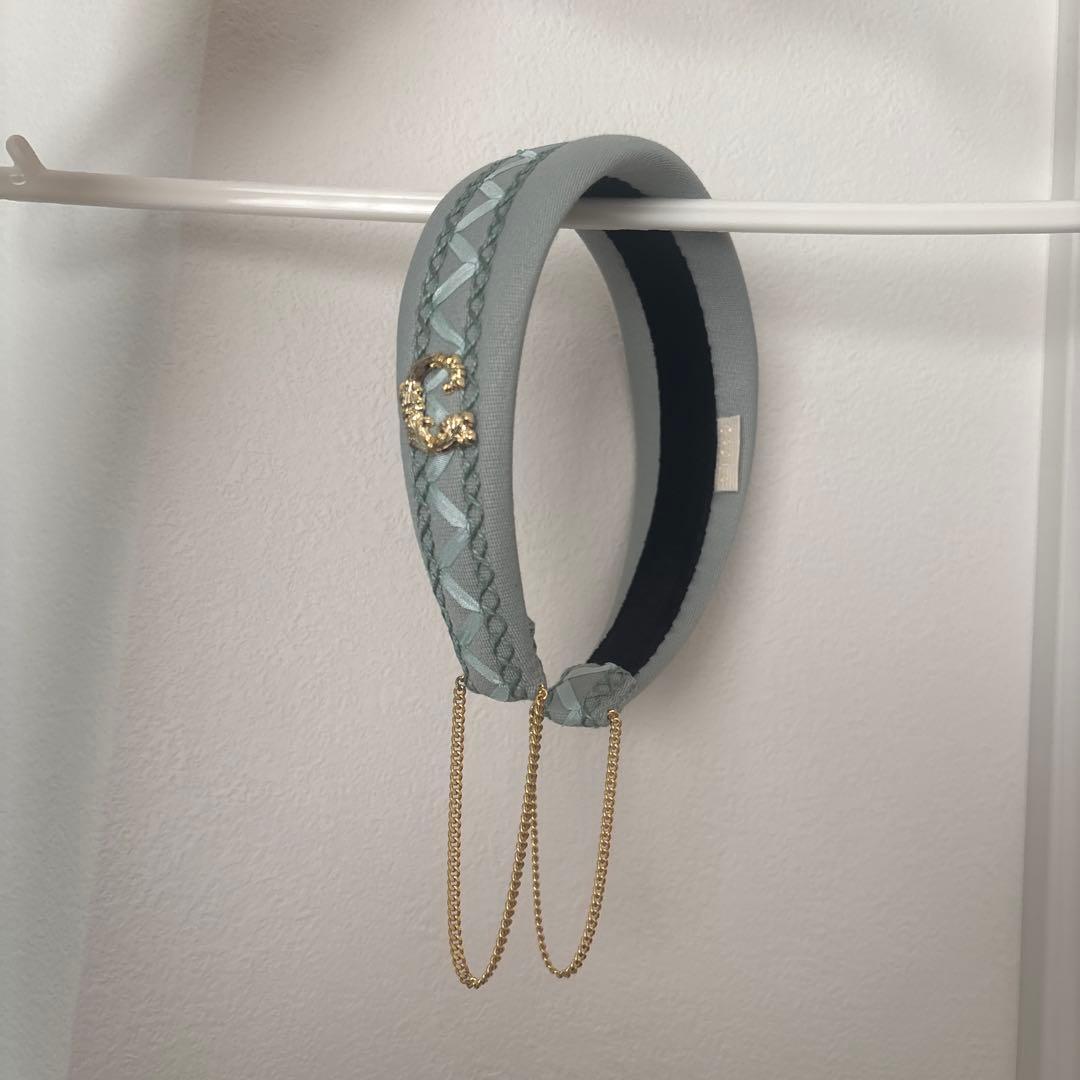 【新品未使用】CA4LA ZIGZAG ロゴ カチューシャ ミントグリーン　水色