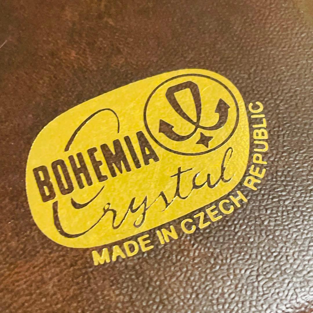 未使用 大型 ボヘミアクリスタル チェコ製 花瓶 フラワーベース