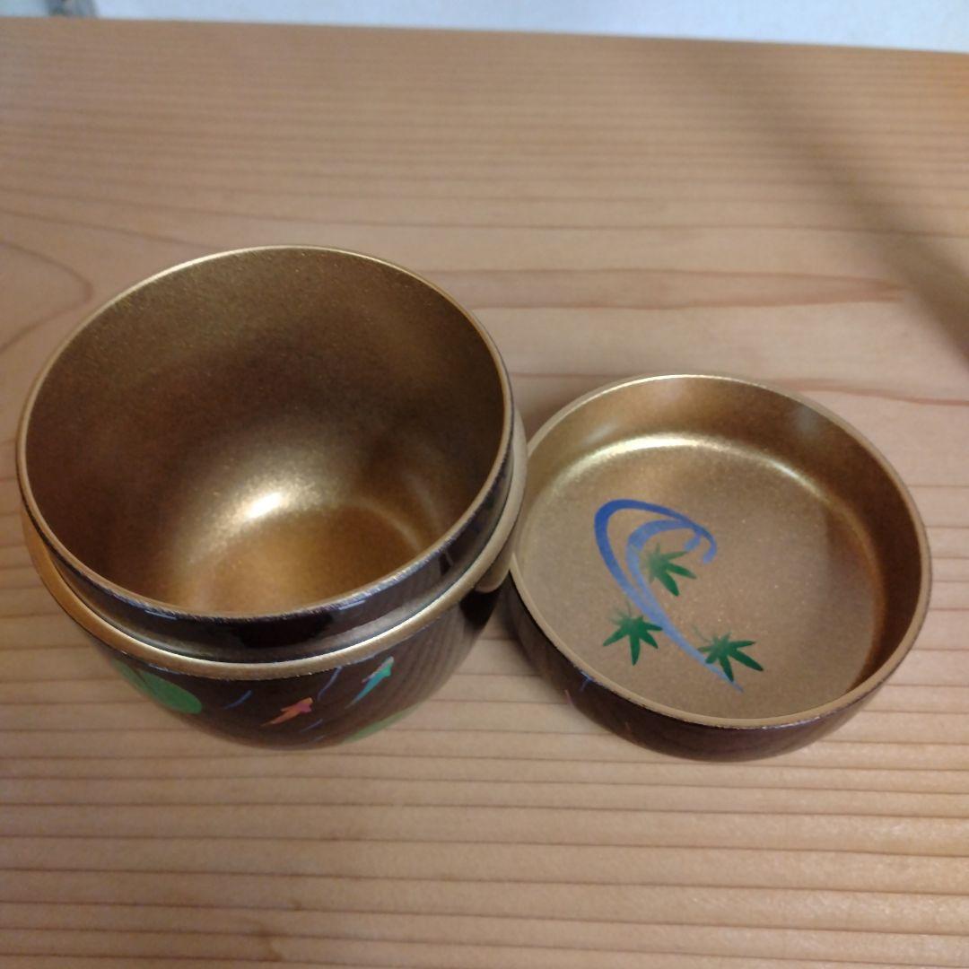 茶道具　期間限定特価　メダカ蒔絵中棗　内梨子地　新品未使用品