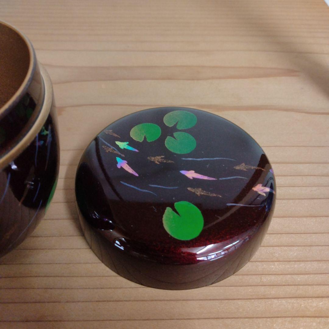 茶道具　期間限定特価　メダカ蒔絵中棗　内梨子地　新品未使用品
