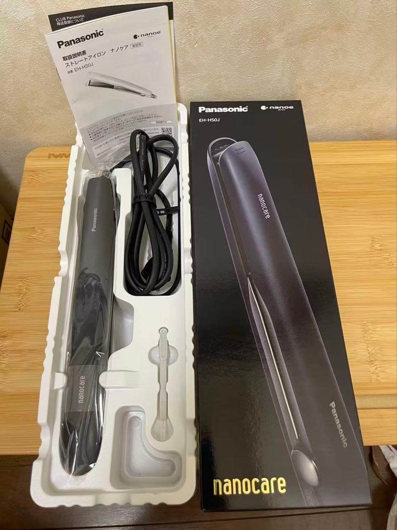 Panasonic ストレートアイロン ナノケア ブラック EH-HS0J