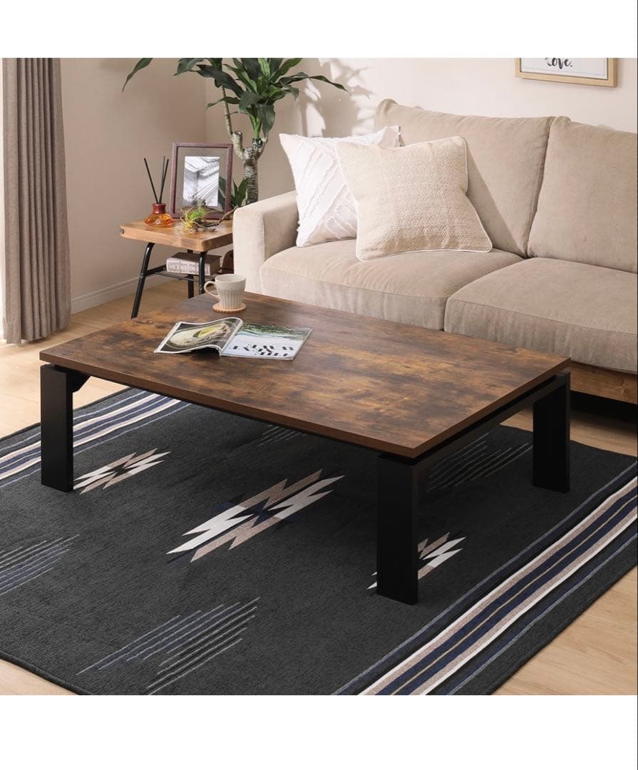 えり ニトリ リビングこたつ 120 VBR