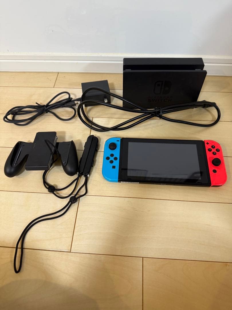 NintendoSwitch 赤 青 スイッチ 本体 付属品 傷有Joy-Con