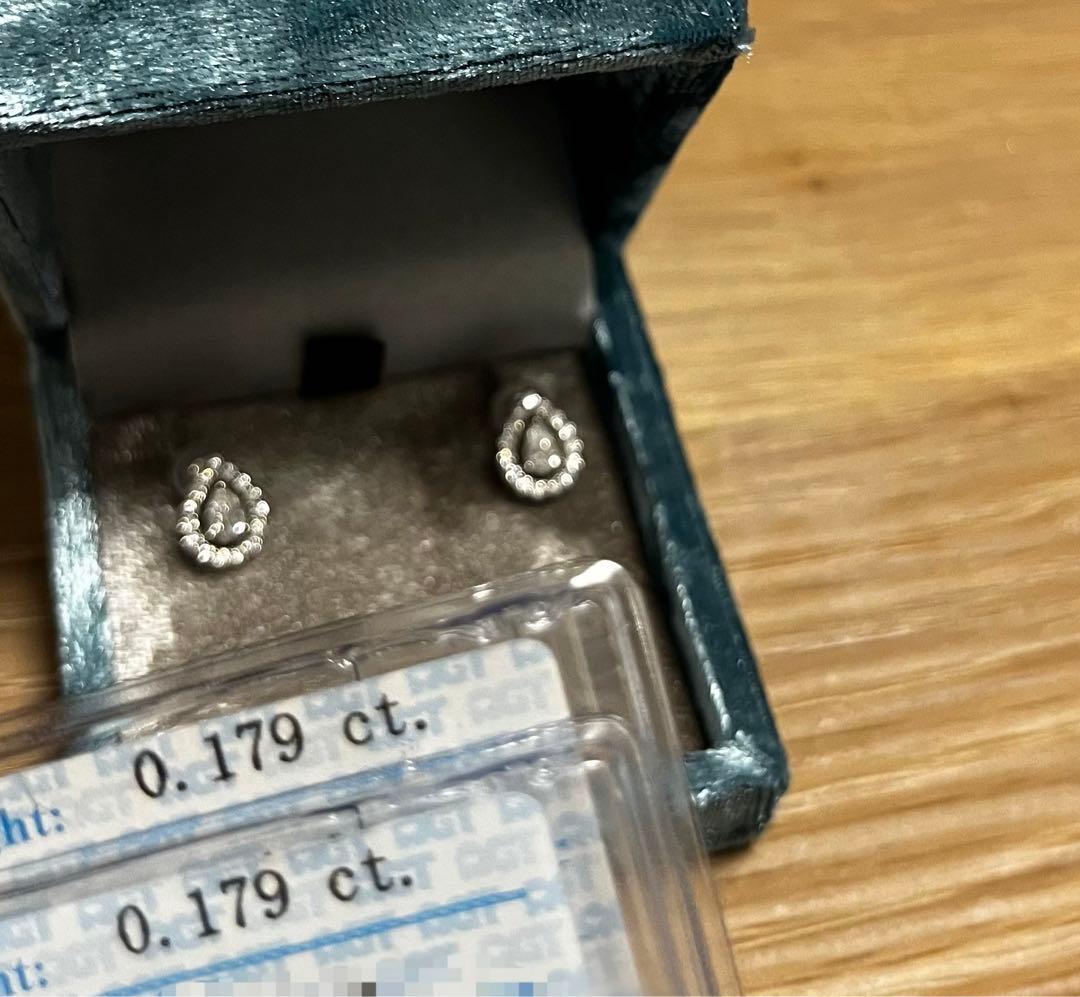 あがさ　櫻井彩子　愛こそ全て　ペアシェイプ　プラチナ　ピアス