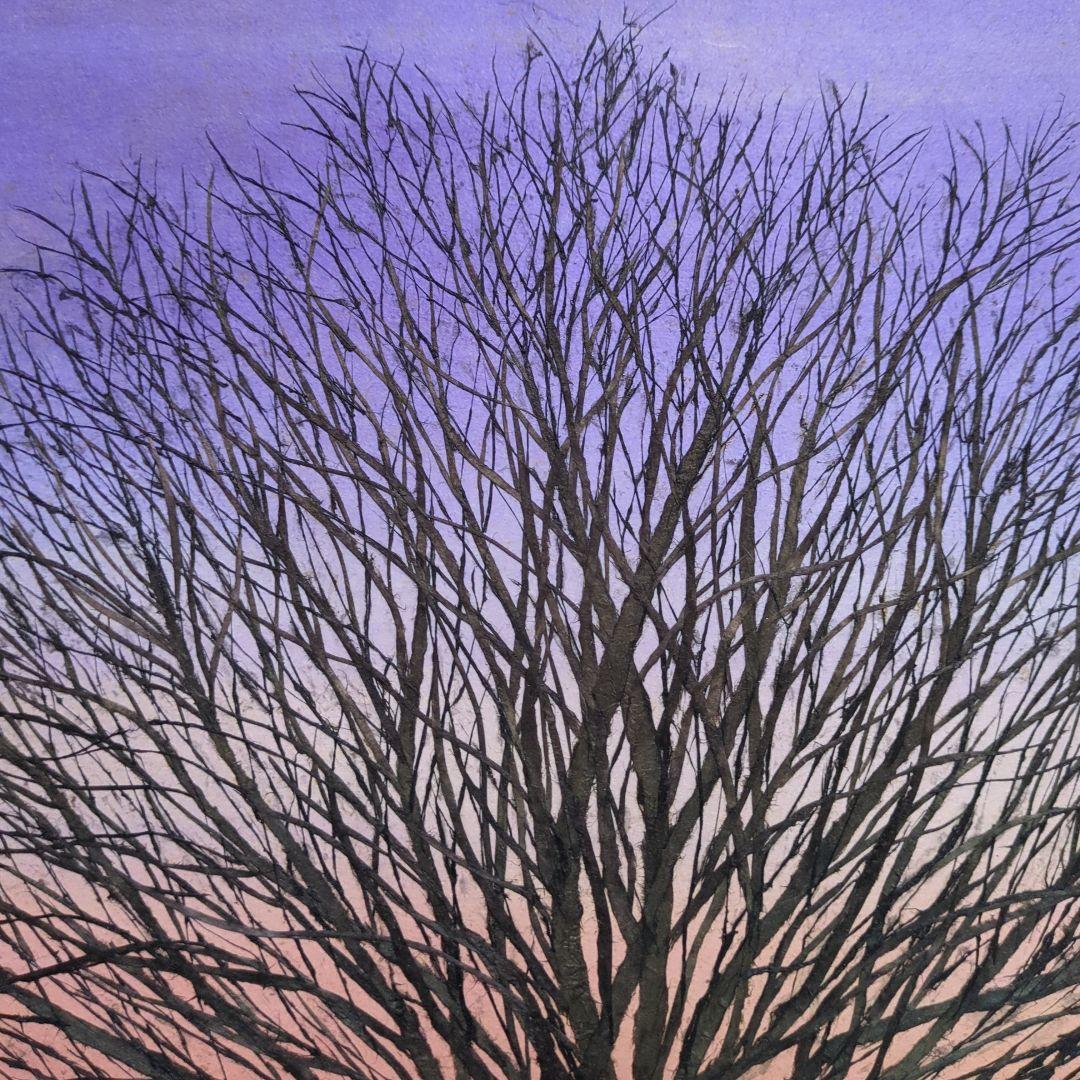 【ちぎり絵】「幻想-夕暮れ」　ハンドメイド　(P 10サイズ)　暮らしに彩りを