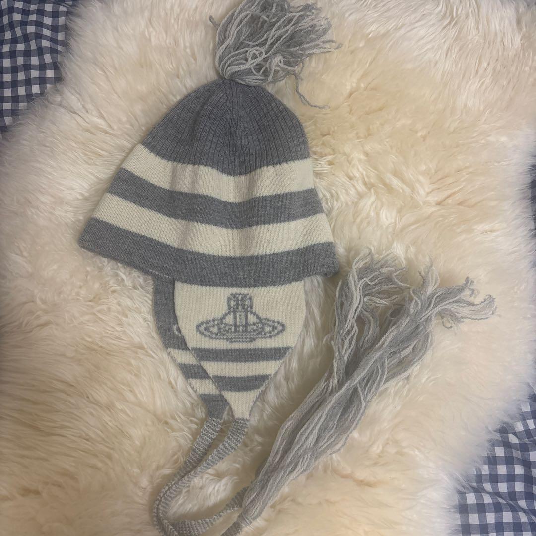 Vivienne Westwood ニット帽 グレー・ホワイト