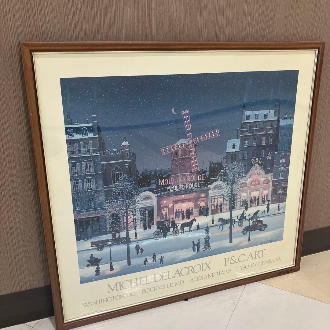 ミッシェル ドラクロワ「雪のムーランルージュ」 ポップアート インテリア