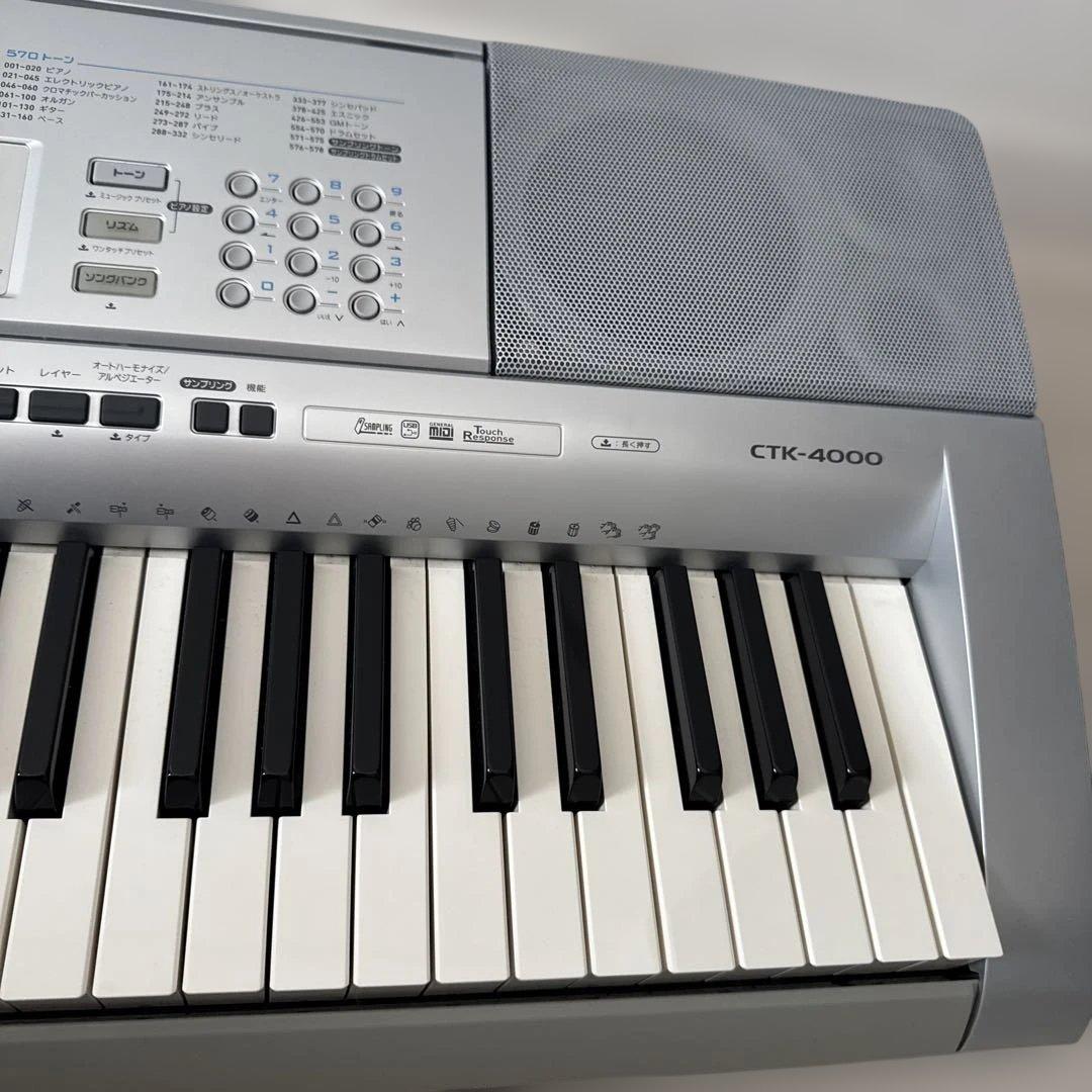 【美品】CASIO CTK-4000 電子キーボード　電子ピアノ本体　アダプタ付