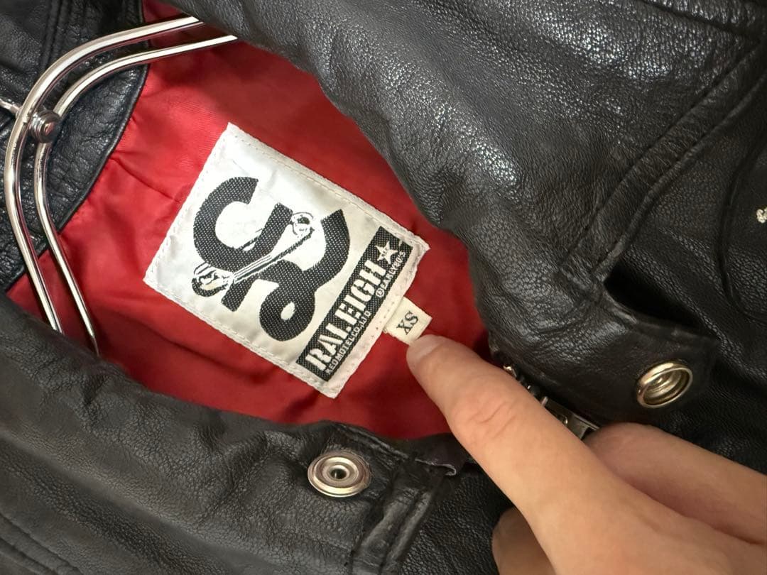 RALEIGH 666 ルイスレザー　シングルライダース XS