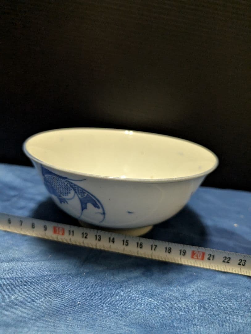 中国景徳鎮染付、魚文器