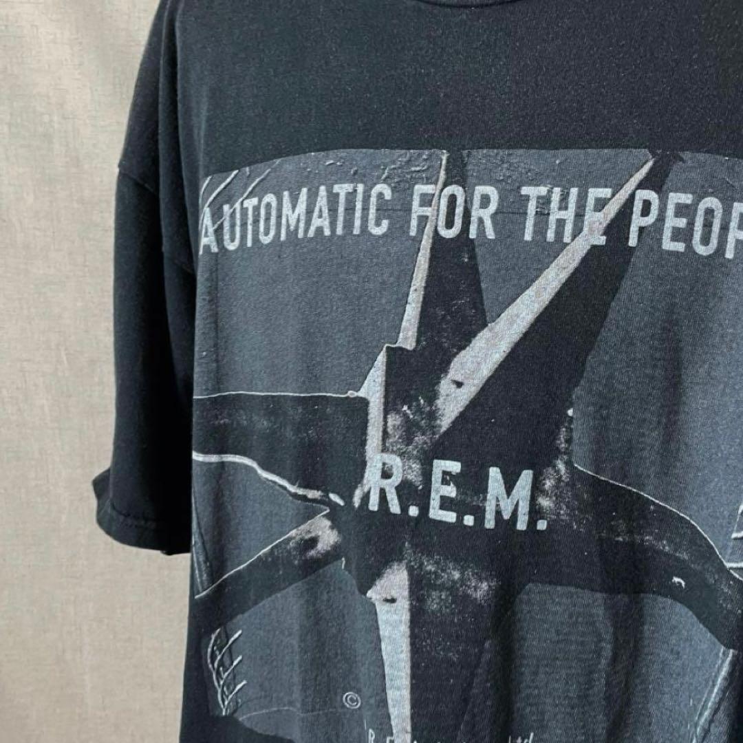 ★90s USA製 ビンテージ R.E.M. 名作 ブラック Tシャツ XL 黒
