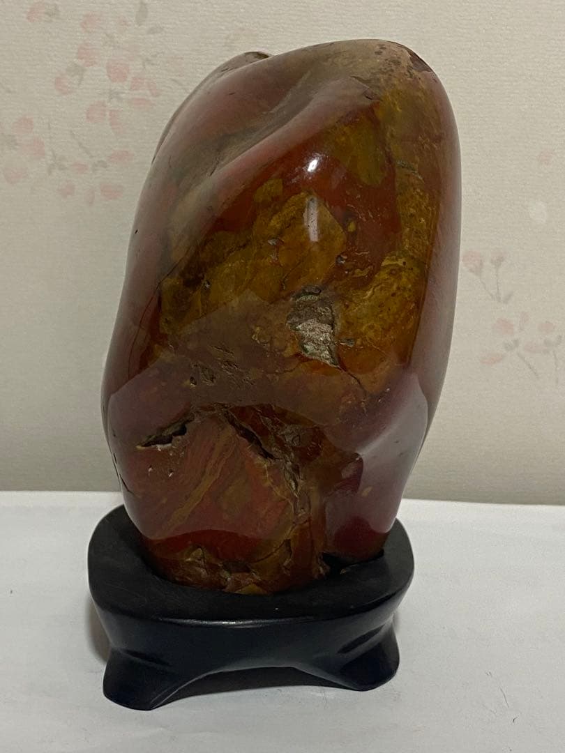 ♦鑑賞石 水石 銘石 赤玉 赤石 ジャスパー 天然石 インテリア 置物 骨董品