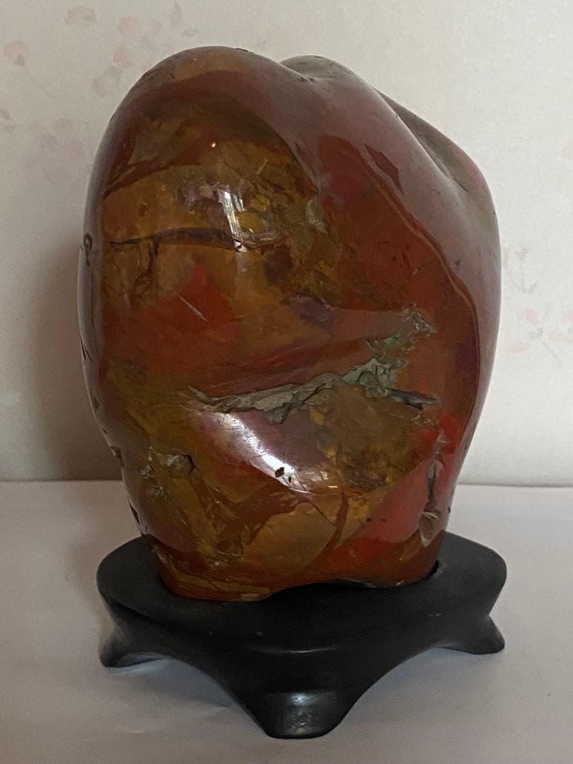 ♦鑑賞石 水石 銘石 赤玉 赤石 ジャスパー 天然石 インテリア 置物 骨董品