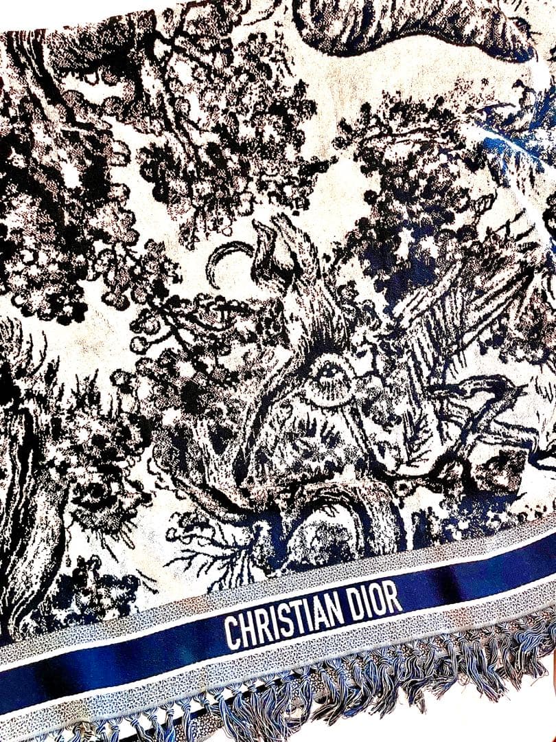 クリスチャン ディオール CHRISITIAN DIOR ビーチタオル ネイビー