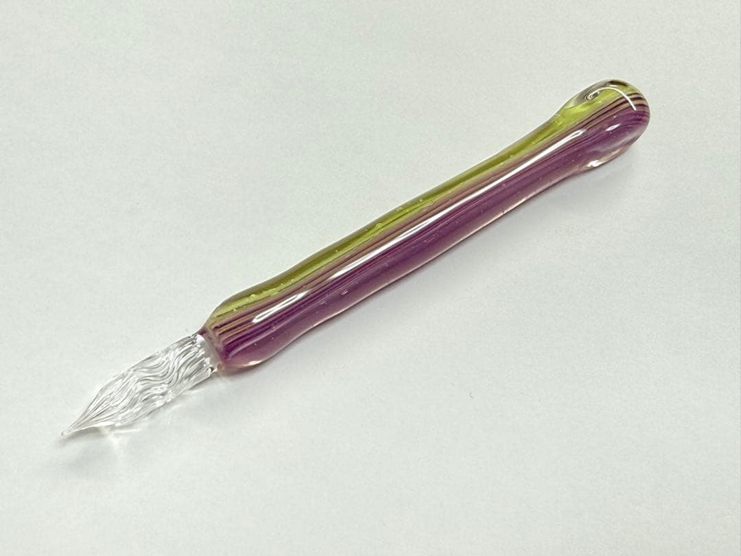 きゃろくろ◆ガラスペン◆木目 グレープ＆マスカット 中字