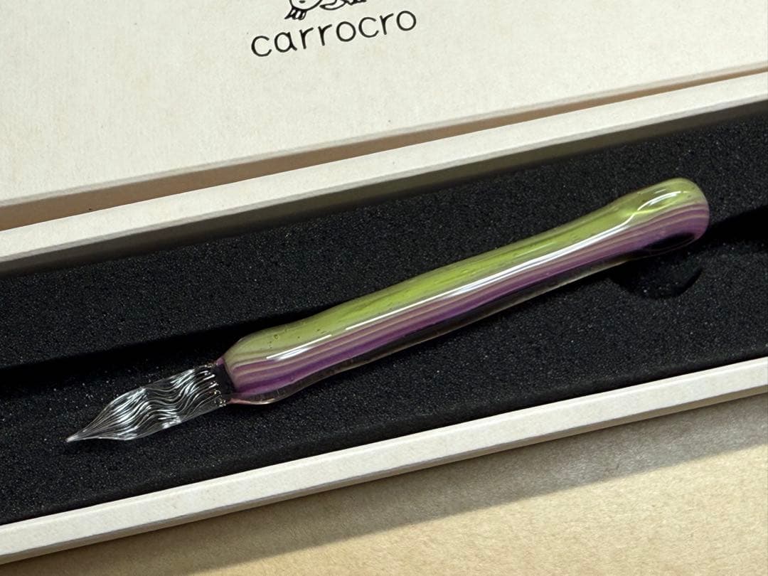 きゃろくろ◆ガラスペン◆木目 グレープ＆マスカット 中字