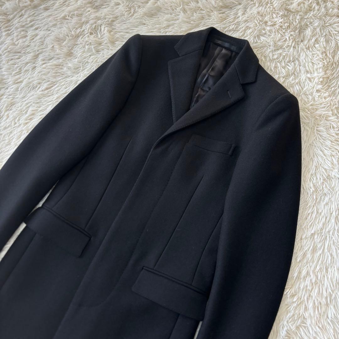 ラルフローレン　チェスターコート　イタリー製　ブラック　36 比翼式