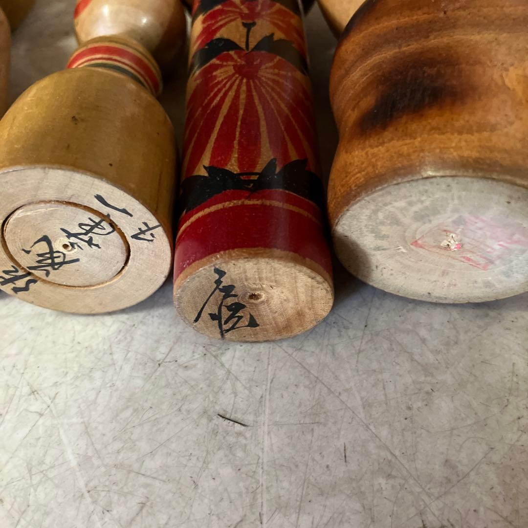 D-3 昭和レトロ 木製 こけし 小芥子 18体セット まとめ売り 大量 人形