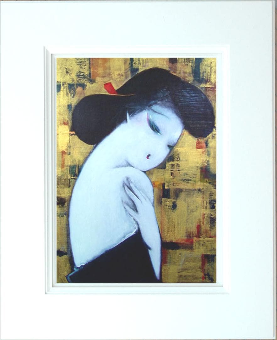 油絵 菅家令子 絵 絵画 インテリア F8-22023 人物 女性像