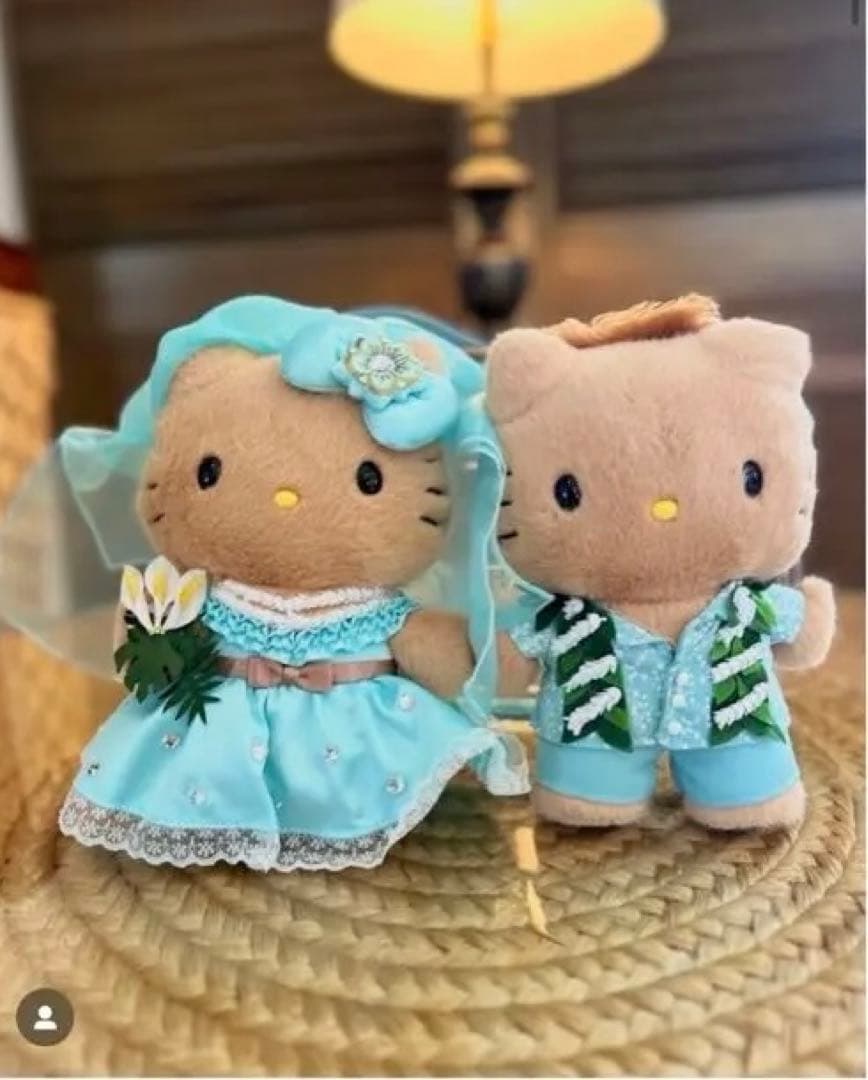 ハワイ限定　カハラホテル　日焼けキティ ウェディング　キティ　ダニエル　60周年