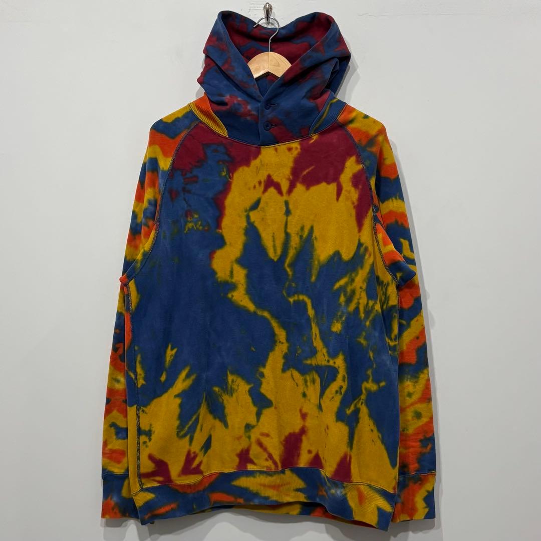 美品 京都伊勢丹 限定 ブルーナボイン タイダイ 染めスウェット パーカー XL