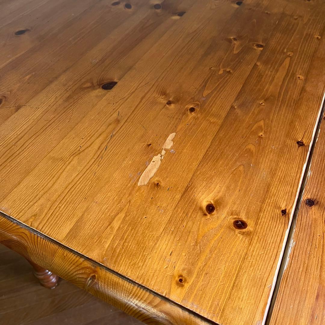 【アンティーク】北欧レトロ 天然木 エクステンションテーブル ダイニングテーブル