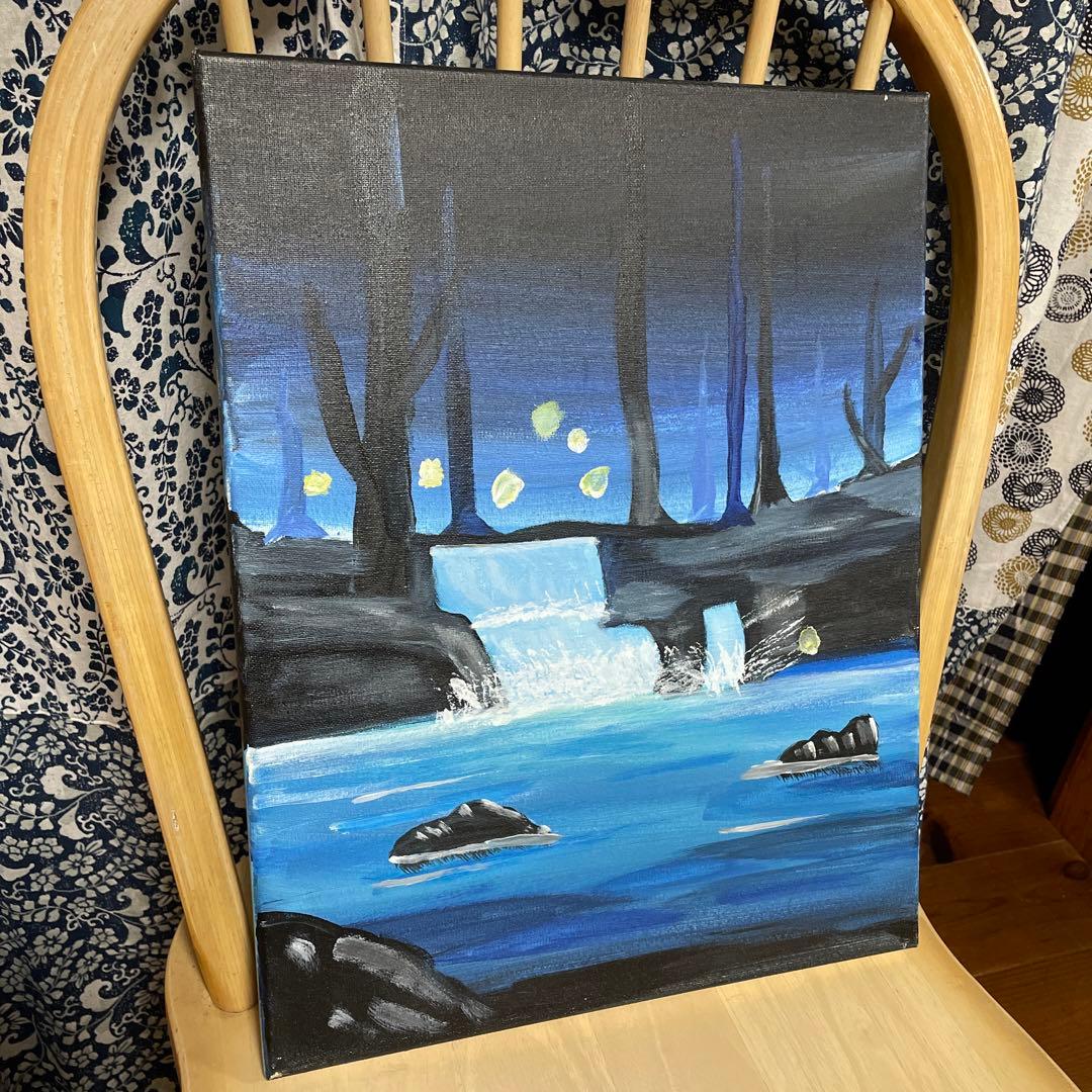 画伯ニッチェ・ルビン　絵画　「深山幽谷」