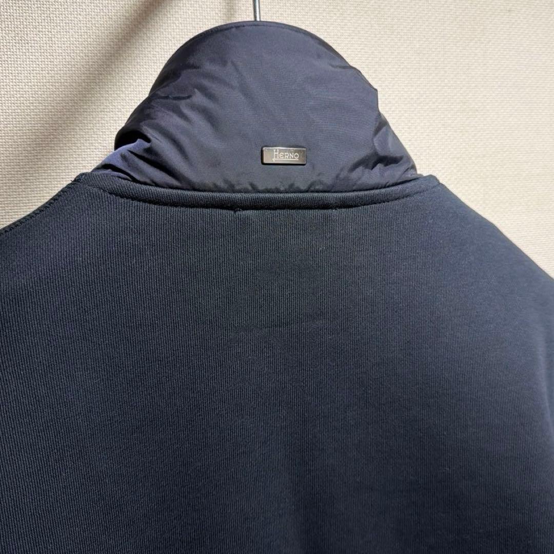 HERNOスウェット ジップアップブルゾン ネイビー 44 ヘルノ
