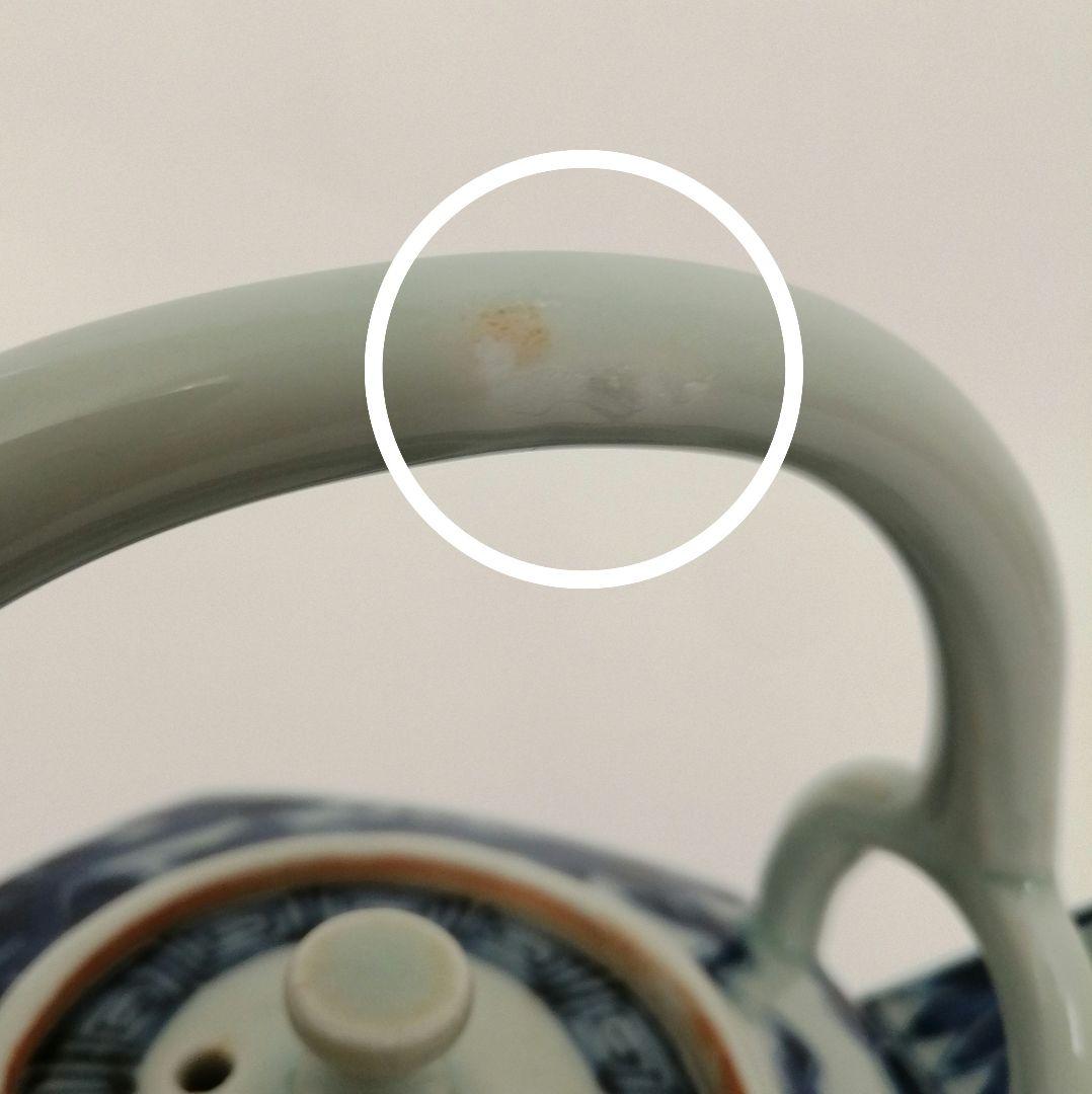 湖東焼　染付　六角　銚子