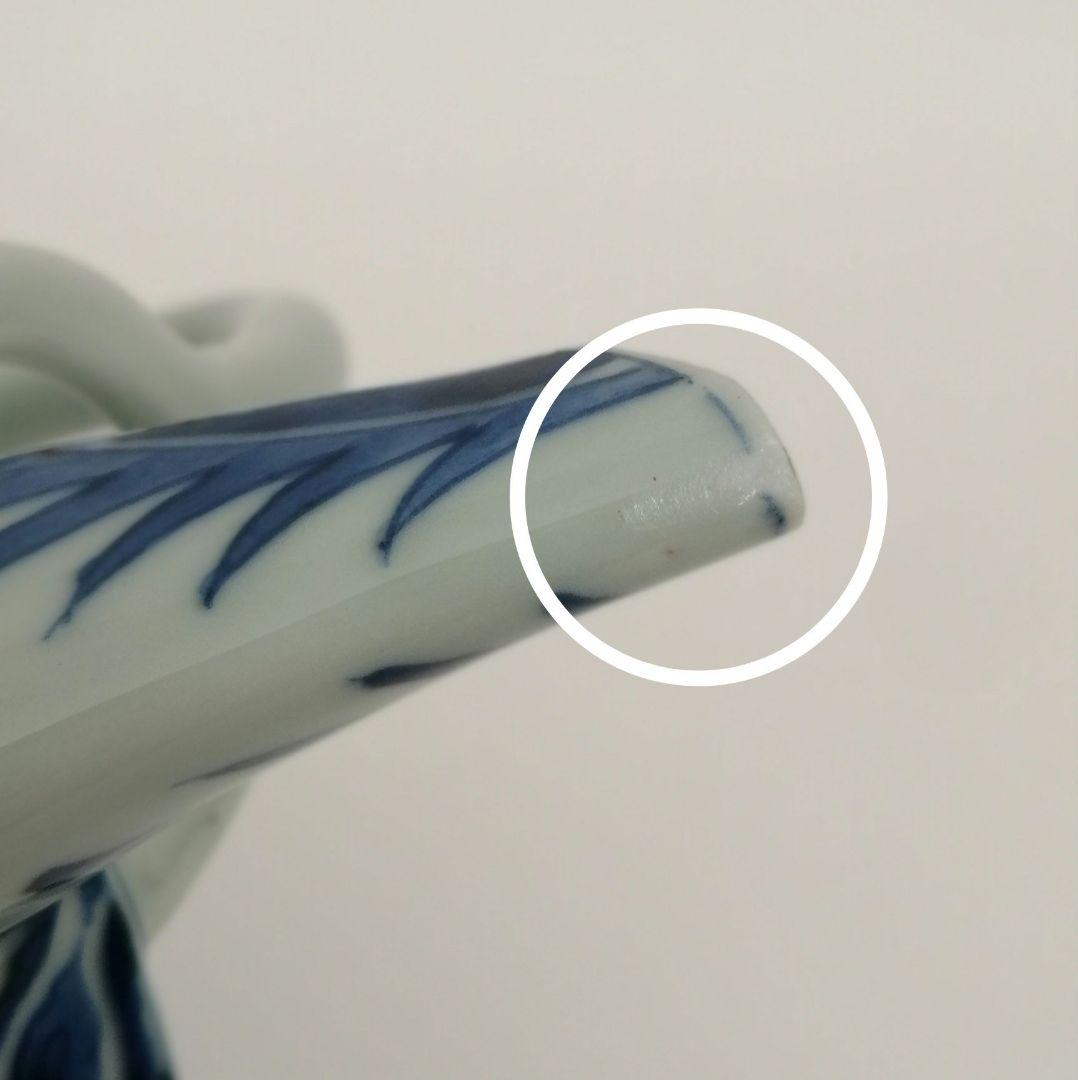 湖東焼　染付　六角　銚子